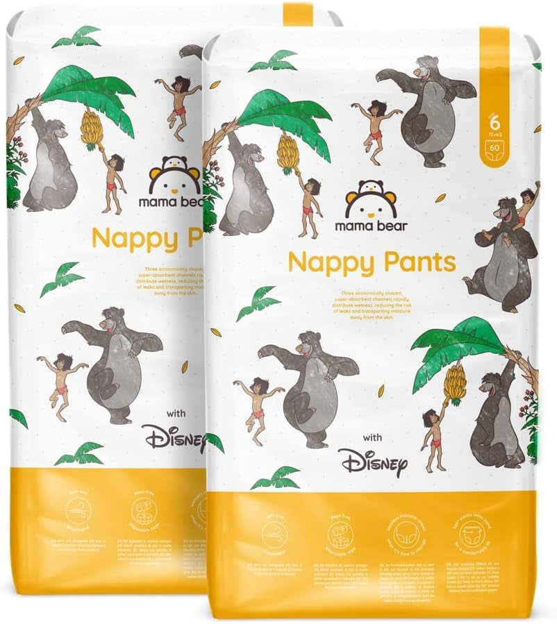 Marca Amazon: Mama Bear Disney Pañales, Talla 5 (12-17kg) - Caja Mensual, Blanco, 140 Piezas (2 Paquetes de 70)