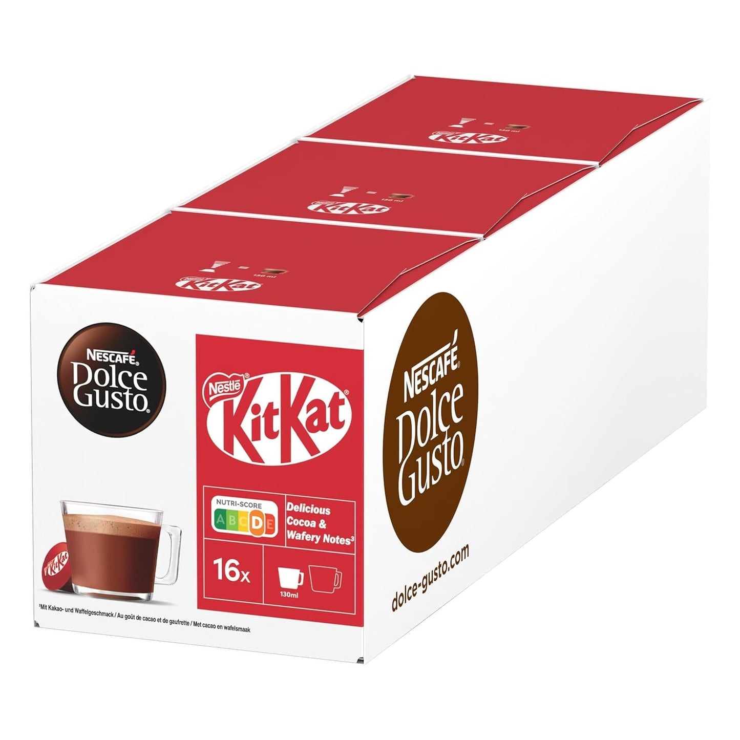 NESCAFÉ DOLCE GUSTO Kitkat Kaffeekapseln Paquete de 3 (3 x 16 Kapseln)