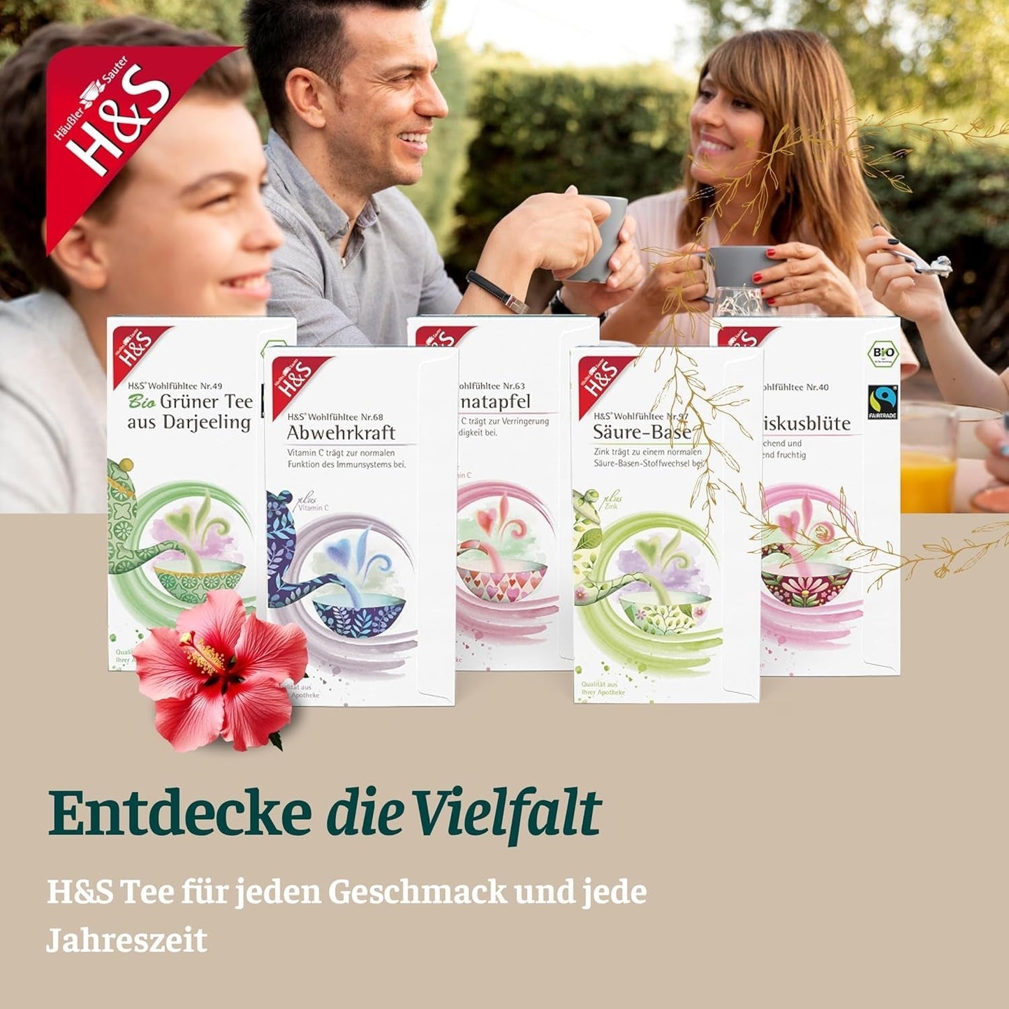 Té de frutas con vitamina C de H&S: mezcla de té de frutas refrescante y sabrosa, 20 x 2,7 g