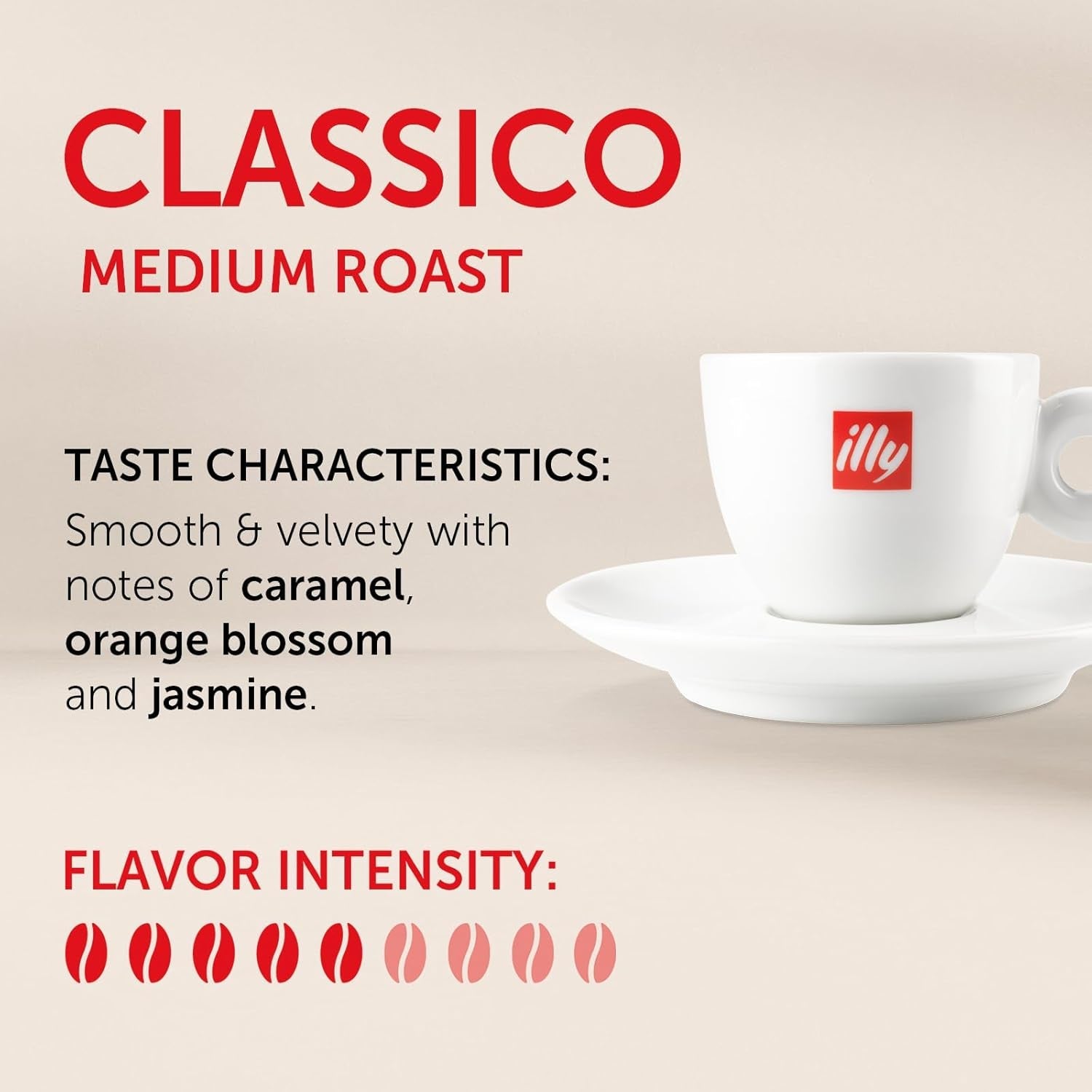 illy, Kaffee E.S.E. Pads Einzeldosis CLASSICO, 100% Arábica con Noten von Orangenblüten und Jasmin, Sanfter Gesmack und Süßer Nachgeschmack, 1 paquete con 18 cápsulas compostierbaren