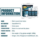 Miioto Suero para el crecimiento del cabello Producto para el crecimiento del cabello para hombres Suero para el crecimiento del cabello Cuidado del cuero cabelludo Promueve un cabello más grueso Nutre el cuero cabelludo Previene la caída del cabello 3*60 ML Cuidado del cabello Naty Shop
