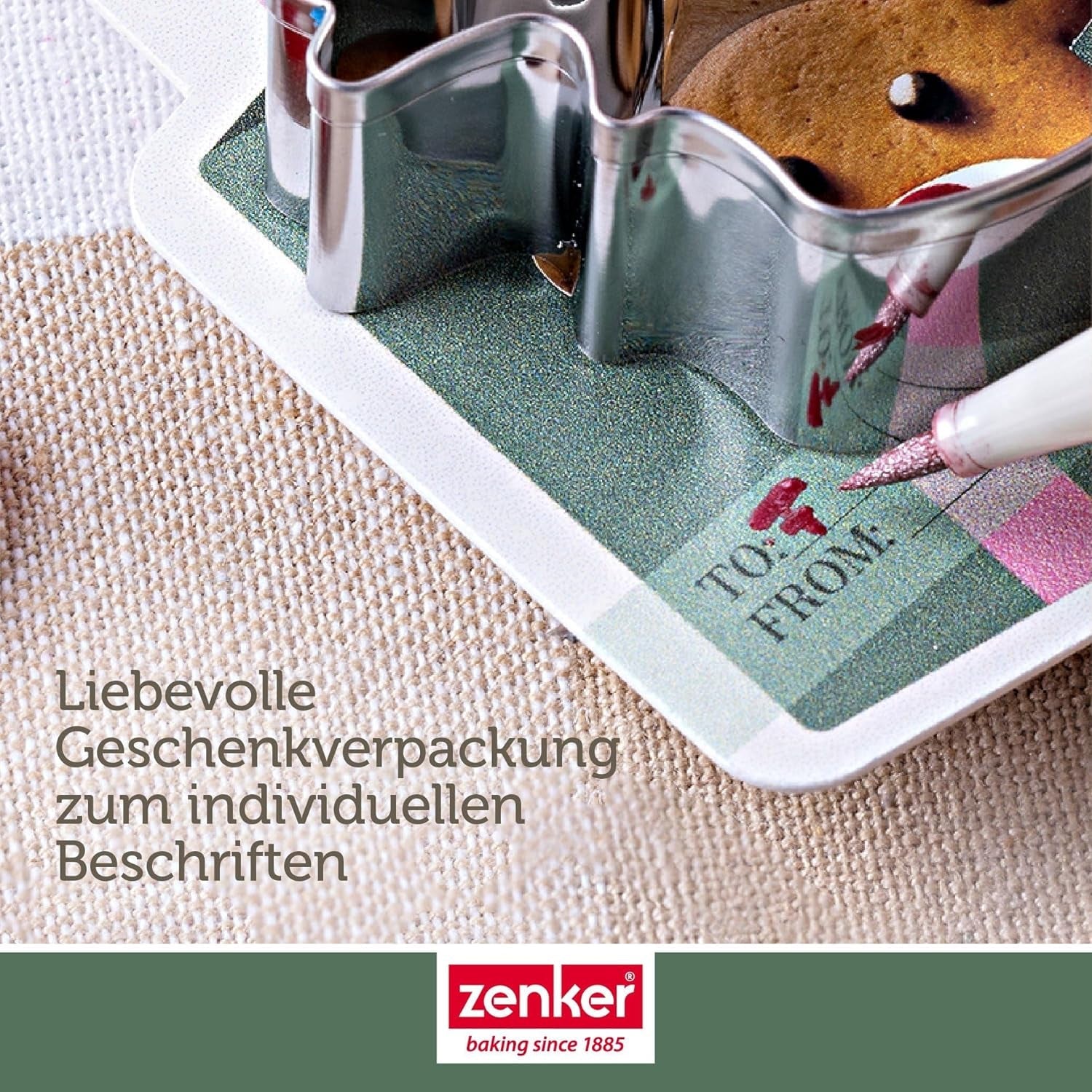 Zenker Ausstecher-Set Linzer Herz und Stern aus Edelstahl – Perfekt für Weihnachtskekse, 3-teilig, inkl. Geschenkverpackung, spülmaschinengeeignet und rustfrei – La tienda de dulces navideños