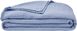 Cuadros ESSIX, Monocolor, Confeccionado en gasa de algodón, Jazzy, 130 X 170 Cm Edredones y colchas Naty Shop Azul