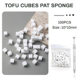 100 piezas Nail Art Schwamm Mit Metallgreifer, esponja aplicadora de cepillo, esponja para uñas, maniquí para uñas, Um Eine Varaudzen de gradiente Nail Art Patterns Zu Ersetlen