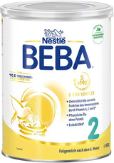 BEBA 2 - Leche de continuación a partir de los 6 meses, con complejo 5 HMO, contenido proteico adecuado a la edad, sin lactosa, sin aceite de palma, sin aceite de pescado, papilla, leche en polvo para bebés, paquete de 3 (3 x 800 g)