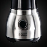 Russell Hobbs Batidora con base 2 en 1 [batidora con vaso de vidrio de 1,5 l y mini batidora de 0,6 l - To-Go-Trinkflasche Inkl. Deckel] Spülmaschinenfest, Función Impuls-/Ice-Crush, Becher BPA Frei, Edelstahl 23821-56 Cocina Naty Shop