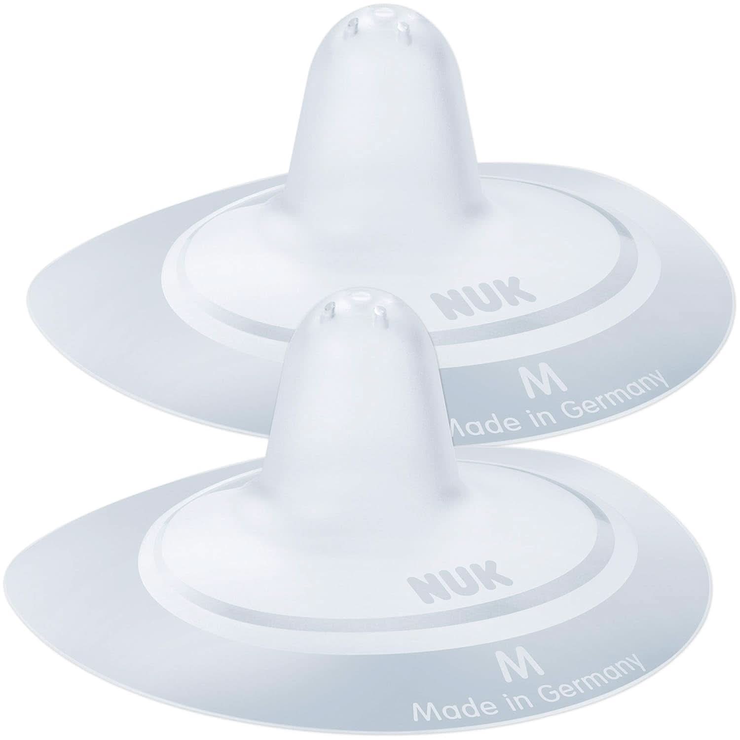 NUK Stillhütchen | Brushhütchen Zum Stillen | Schützt Vor Wunden Brustwarzen | Silicona Dünnes | Tamaño M (20 mm) | Incluyendo Schutzdose | 2 Stück Alimentación Bebé y Accesorios Lactancia Naty Shop