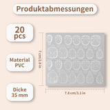 20 tabletas adhesivas para uñas de gelatina, almohadillas adhesivas transparentes y fuertes de doble cara, impermeables, reutilizables, para presionar en las uñas, juego de manicura DIY, accesorios para uñas