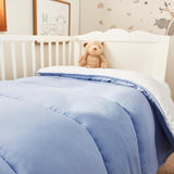 Pikolin Home - Edredón Reversible 300 G - Relleno Nórdico Bicolor - Para cuna de 60 - Relleno de plumas, cálido, transpirable, Azul/Blanco, 100 X 120 cm Edredones y edredones Naty Shop