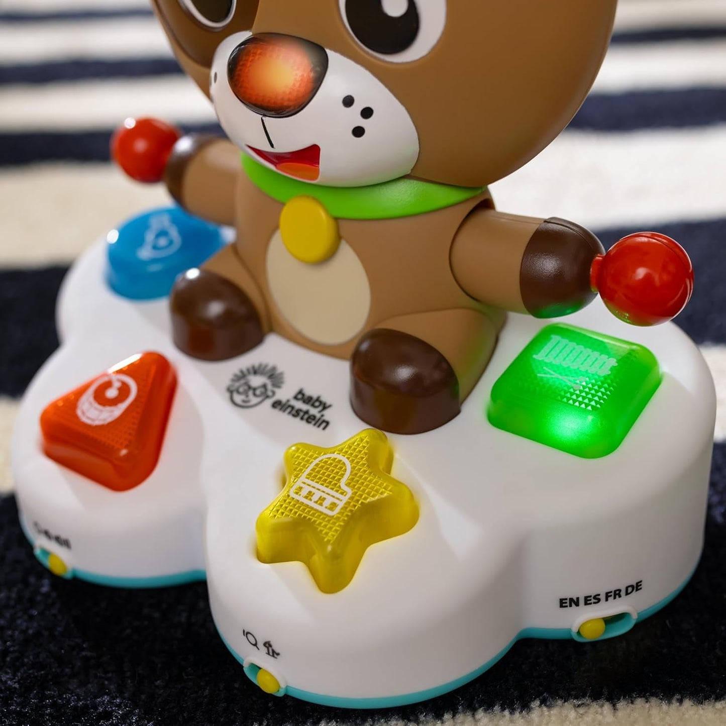 Baby Einstein, Drum & Learn Dean Juguete Musical de Aprendizaje - Juguete Bebé Multisensorial, 2 Modos de Juego, Colores, Formas e Instrumentos, Más de 50 Sonidos, A Partir de 6 Meses Juguetes Bebé Naty Shop
