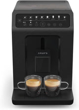 Krups EA897B Evidence ECOdesign Cafetera espresso automática, función automática espresso y capuchino, tecnología Quattro Force, vasos de leche one-touch, 8 presintonías, sistema de leche, 1450W