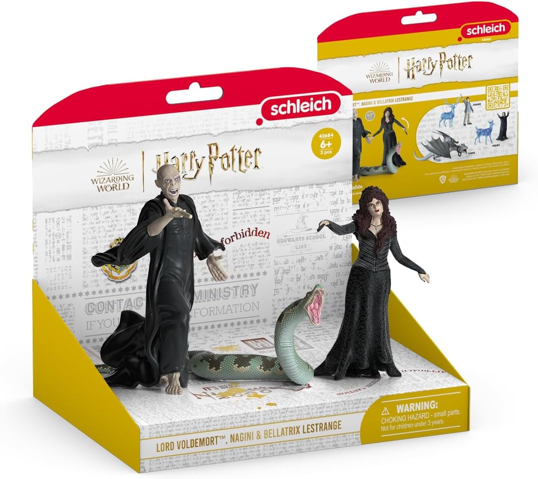 Schleich 42684 Lord Voldemort, Nagini & Bellatrix Lestrange, A partir de 6 años, HARRY POTTER - Muñeco de juego, 21 X 16 X 18 cm Figuras de acción Naty Shop