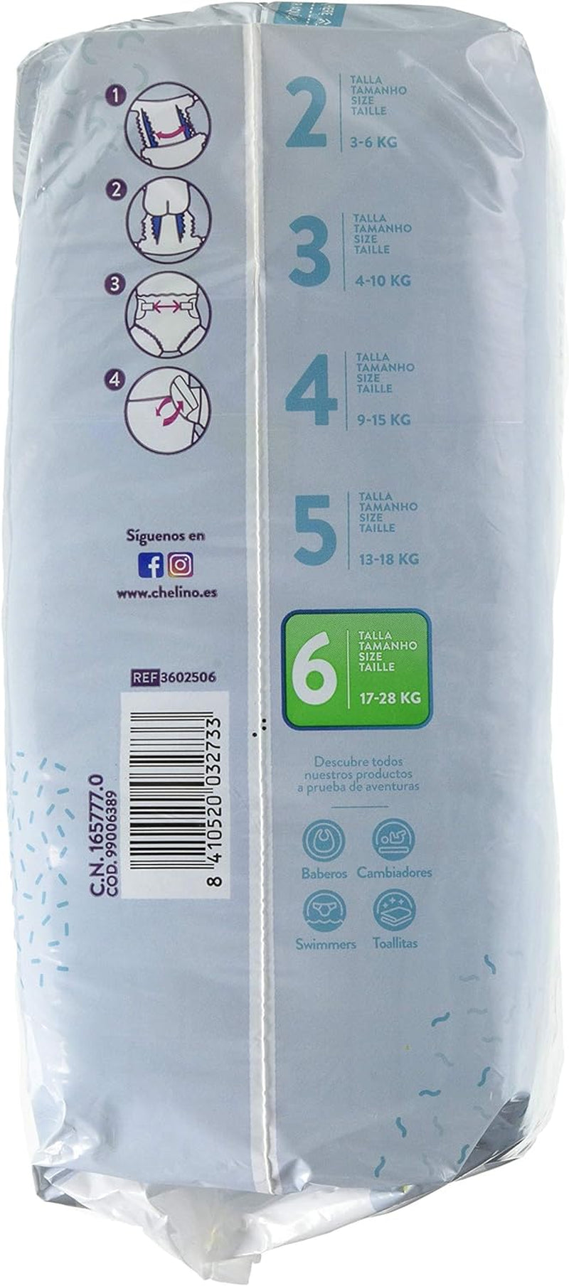 Pañales Indas Fashion & Love XL, talla 6 (17-28 kg), 27 piezas