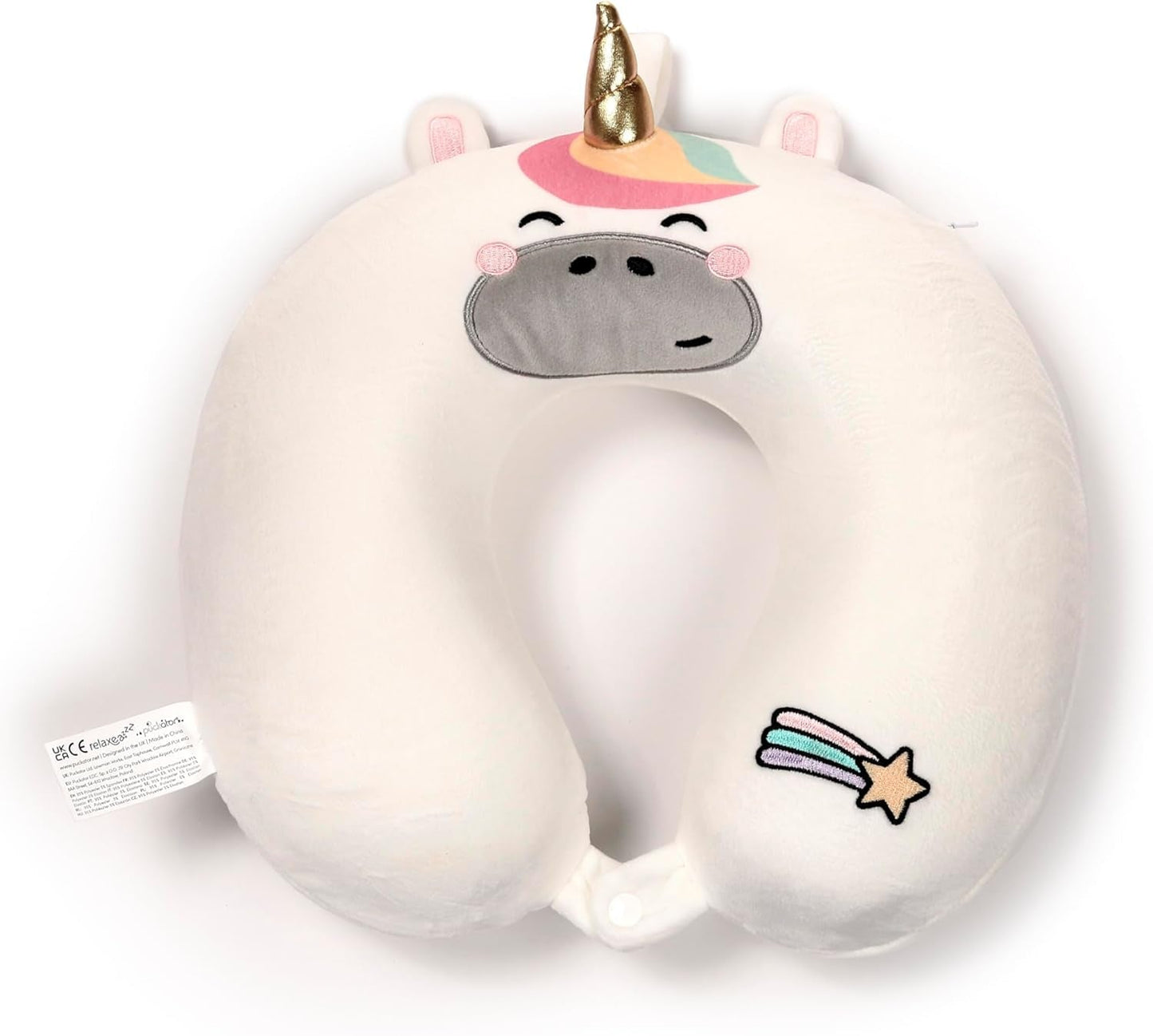 Relaxeazzz Almohada de Viaje Viscoelástica Puckator - Astra El Unicornio Naty Shop Almohadas de Viaje