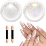 BISHENGYF Polvo de uñas cromado de oro rosaNeue Upgrade Grosse Kapazitä Chrom PulverSuper-Spiegeleffekt Metall Mirror Chrome Powder -Neon Glassy Pearl Effect Glitter Nagelkunst Pulver para salón de bricolaje