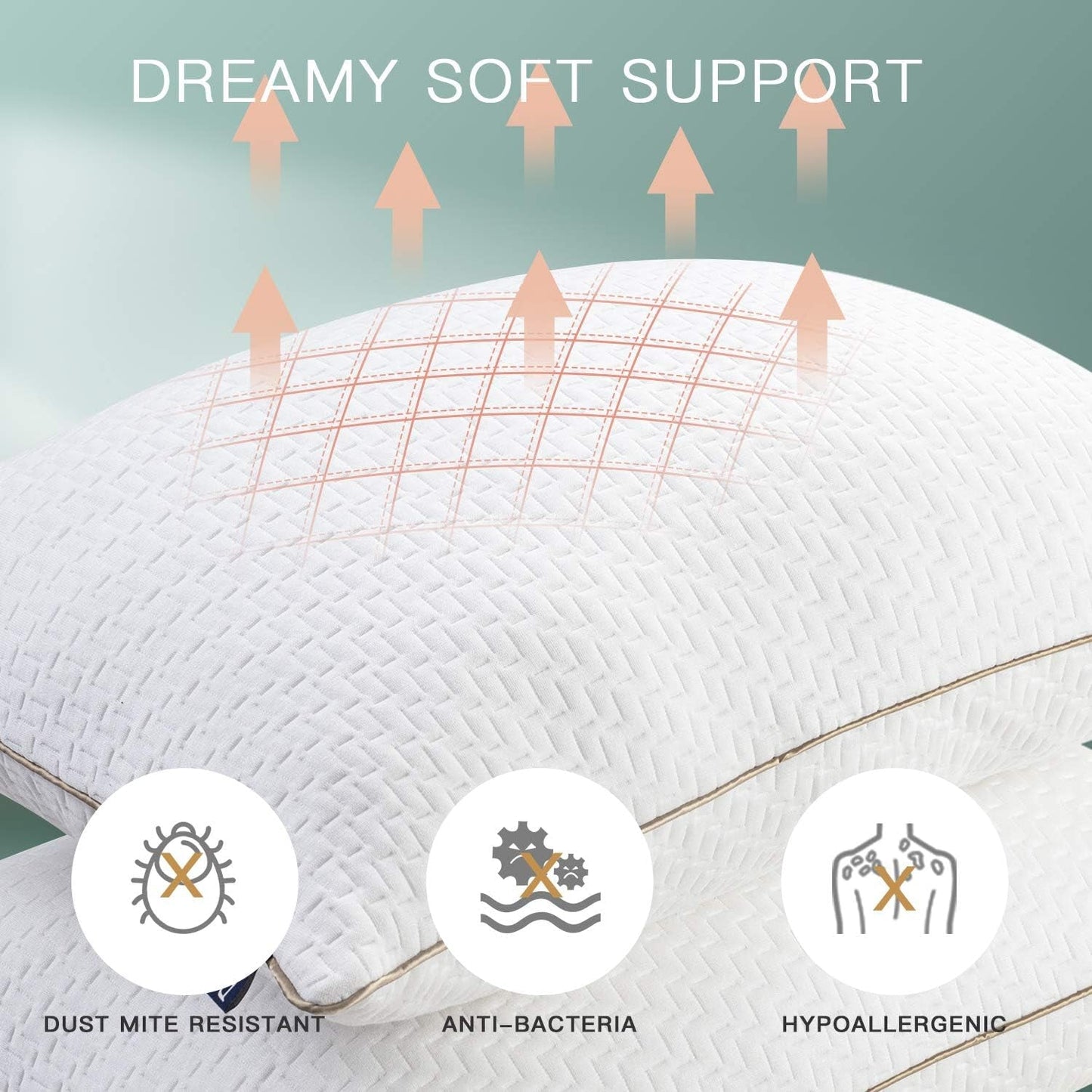 Bedstory Almohada, Almohada para Dormir, 2 Piezas, Hipoalergénica, Almohada Antipolvo, Plumón, Calidad Alternativa, Almohada para Dormir boca arriba, boca abajo y de lado, Tamaño Estándar, Lavable, 42 X 70 Cm Naty Shop Standard Pillows
