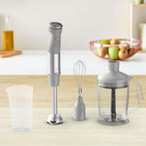 Tefal Quickchef+ 3 en 1 XL Stabmixer/Zerkleinerer/Schneebesen, 1000 W, Intuitive Geschwindigkeitsregelung, Turbo-Taste, Powelix-Messer-Technologie, Edelstahl, Grau, HB67MB30 Cocina Naty Shop