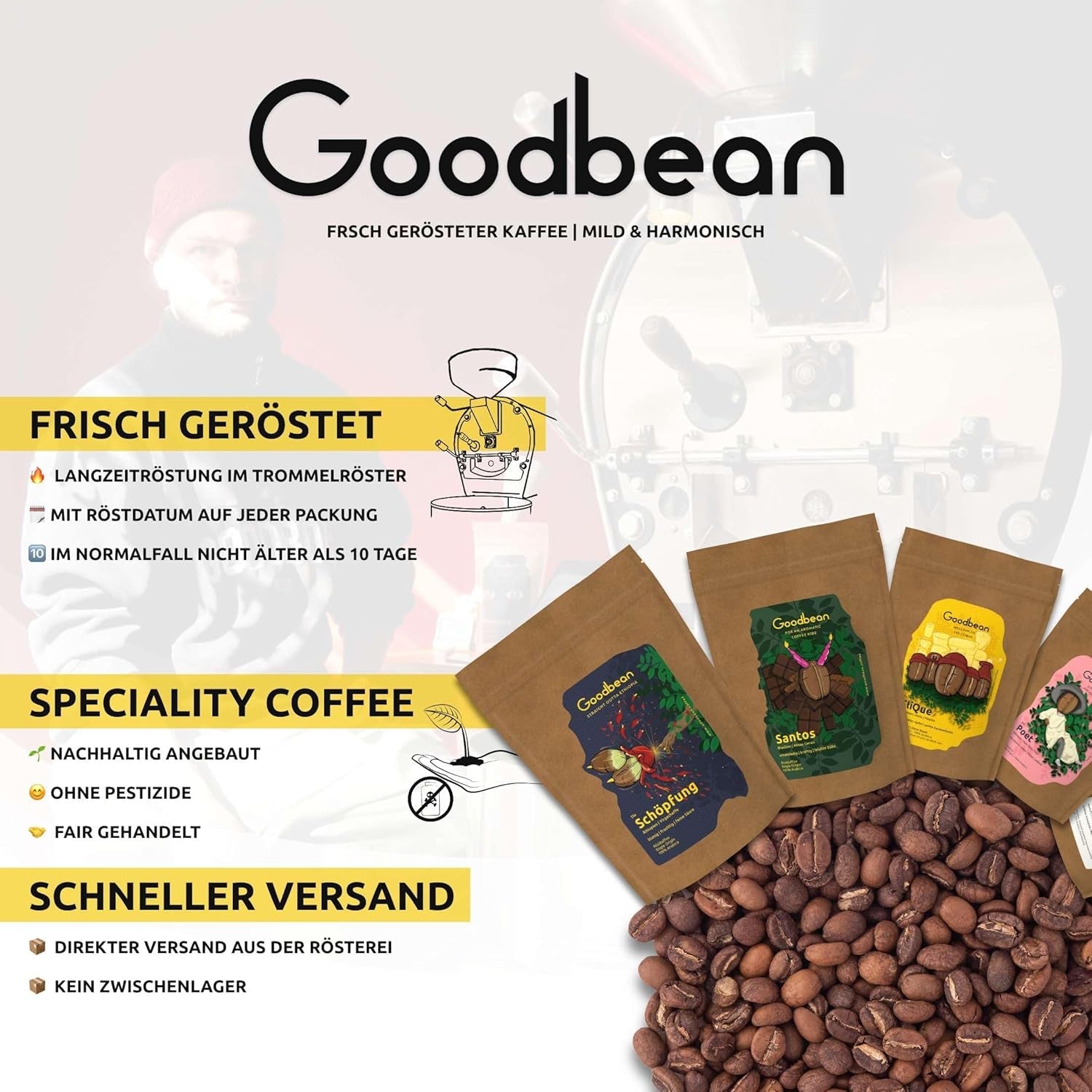 Descubrimiento - Café exprés | Café en grano 500g - 100% Arábica | para máquinas totalmente automáticas/portafiltro/espresso | Granos de café enteros | Granos de café frescos