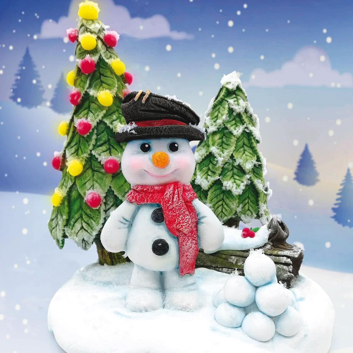 Katy Sue, Molde de Silicona, Muñeco de Nieve Cocina Naty Shop