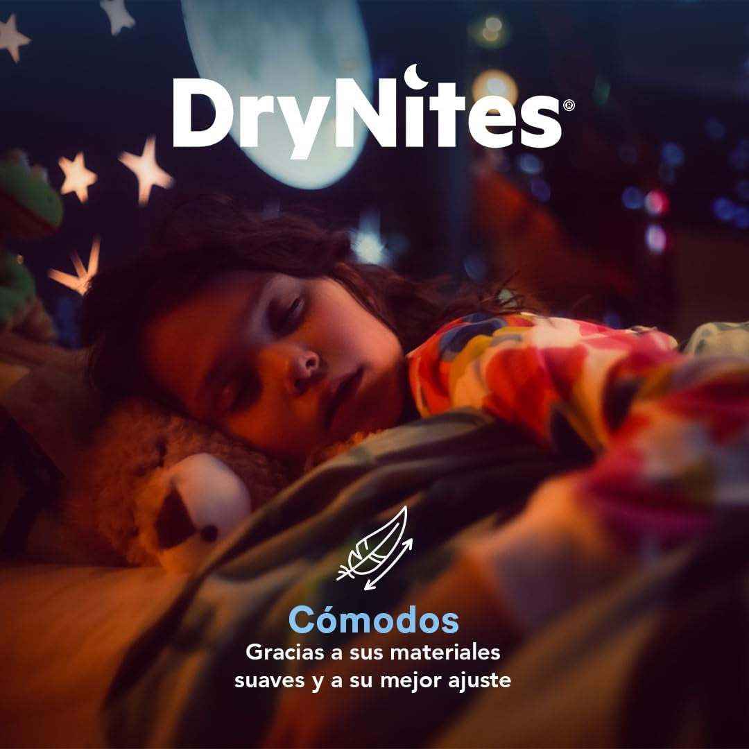DryNites Pantalones de pijama para niñas de 3 a 5 años 1 paquete (1 x 16 piezas)