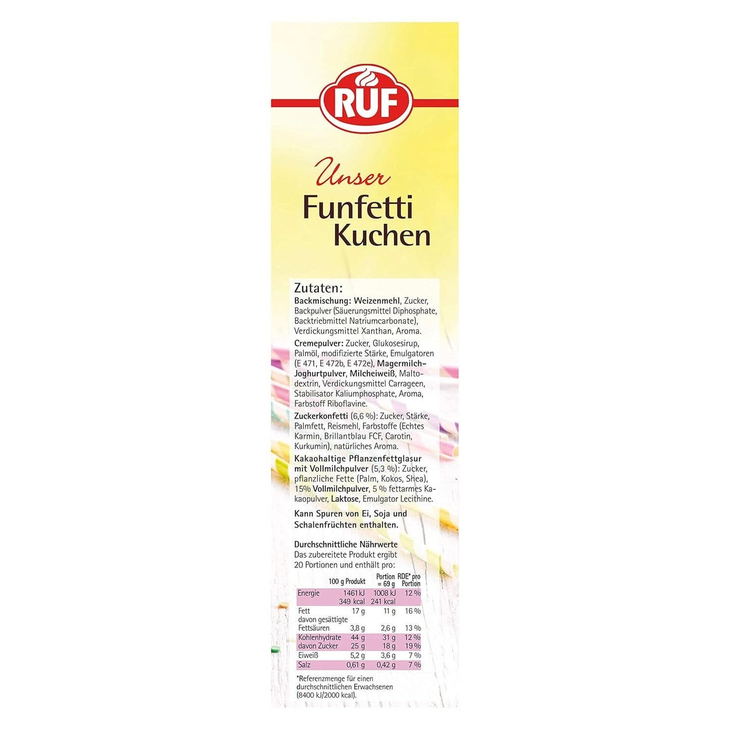 RUF Mezcla para tartas, varios colores Esmaltes y Decoración Naty Shop