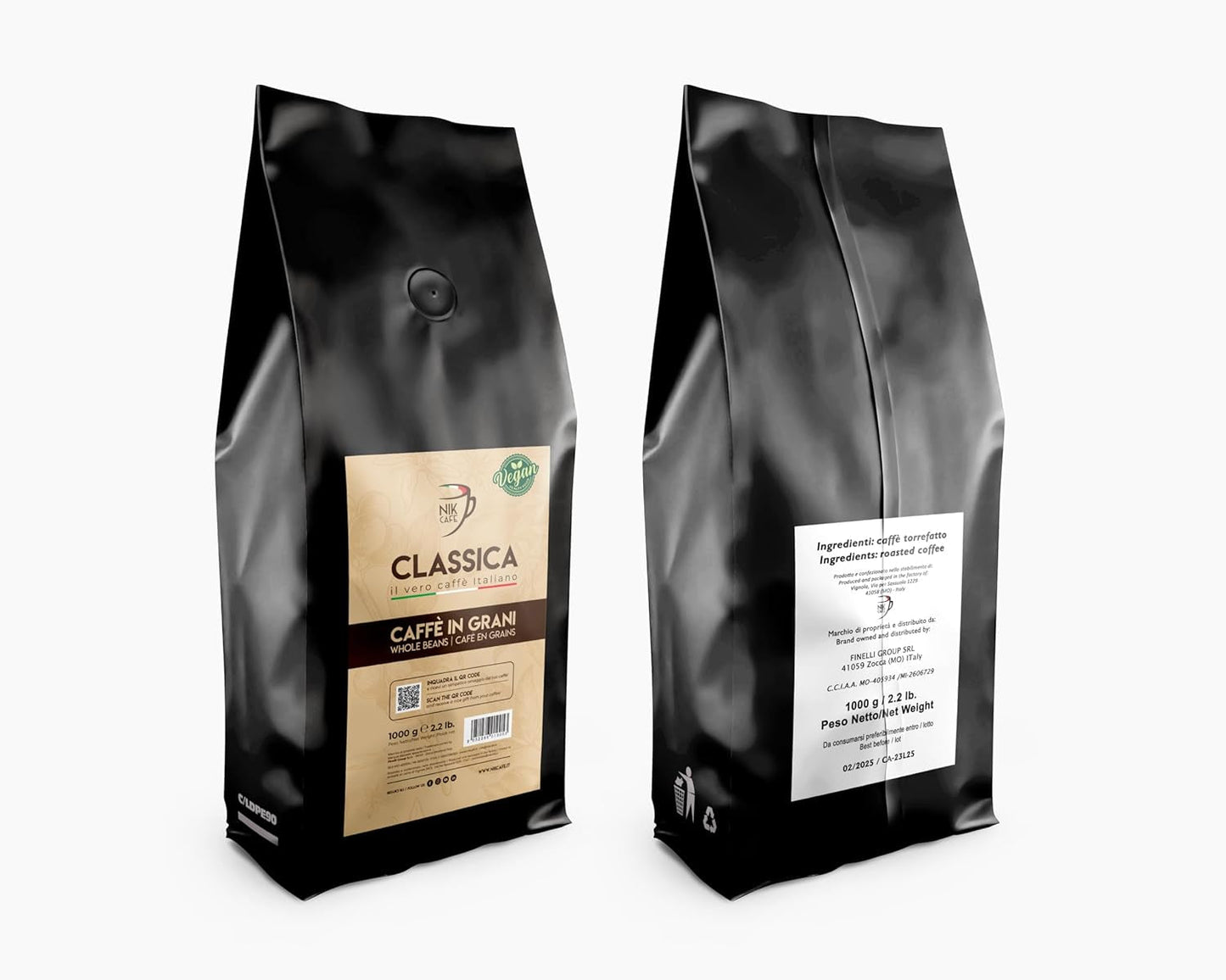 NIK CAFE' – Mezcla clásica – granos de café tostados. Su Excelencia, el robusto. 100% robusto