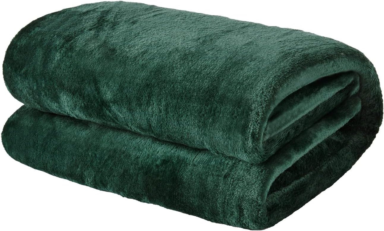 Brentford's Colcha de forro polar ultra suave, gris plateado, doble grande - 150 x 200 cm Camas y mantas Beuche den Brentfords-Store Verde esmeralda 120 x 150 cm