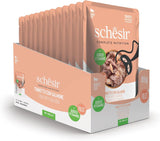 , Tunfisch mit Lachs in Gelee, kompletes Nassfutter für Katzen, im Beutel, 100% natürliche Inhaltsstoffe, tierversuchfrei, 12 x 85 g