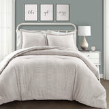 Lush Decor Colcha estilo granja con rayas, Full/Queen, gris Edredones y edredones Naty Shop