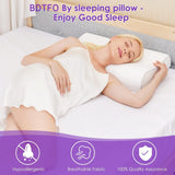 BDTFO Almohada ortopédica de espuma viscoelástica para el dolor de cuello, almohada ortopédica para el contorno cervical, soporte para el cuello para la espalda, el estómago, para dormir de lado, con funda lavable y transpirable con cremallera, almohadas ortopédicas cervicales Naty Shop