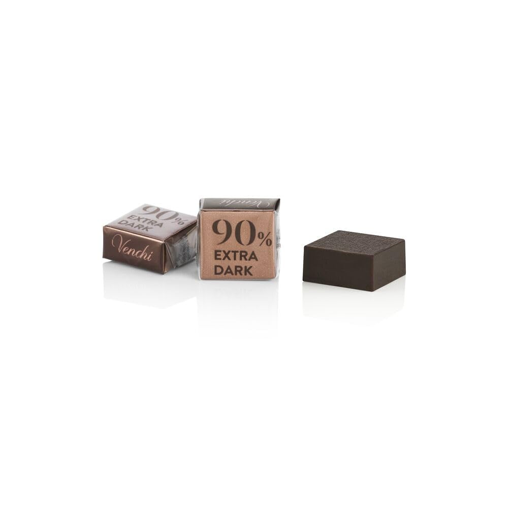 Venchi - Dados Extra Amargos 90%, 1 kg - Chocolate con Café - Sin Gluten - Vegano