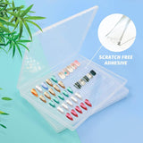 2 uds 30cm cinta adhesiva de doble cara caja de almacenamiento de uñas artificiales caja rectangular transparente cajas de embalaje de plástico contenedor de puntas de uñas uñas artificiales 21,8x15,5 cm