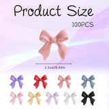 100 piezas Juegos de decoraciones de uñas 3D Schleifen Nagelanhänger Nagelkunst Dekorationen Schleife Für Acrylnägel, Süße Kawaii-Schleifenanhänger, Hübsche Nagel-Schleifenanhänger-Dekoration