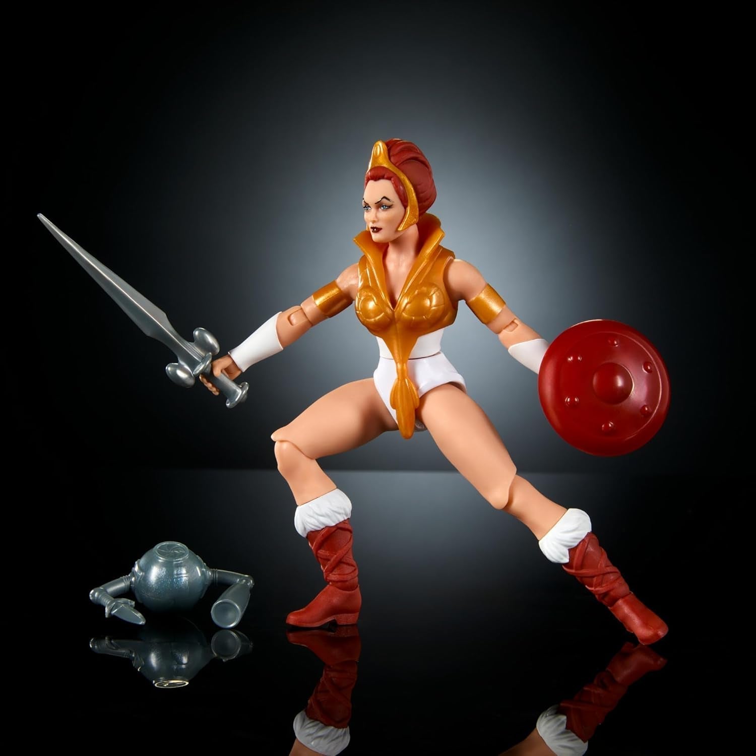 Figura de acción de Teela de dibujos animados de juguete Masters of the Universe Origins Altura aproximada de 14 cm Accesorio de heroína Motu y mini cómic Figuras de acción HYD27 Naty Shop