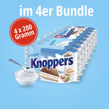 Yogur – 4 x 200 g – Lonchas de barquillo rellenas de crema de yogur y turrón, avellanas y cacao
