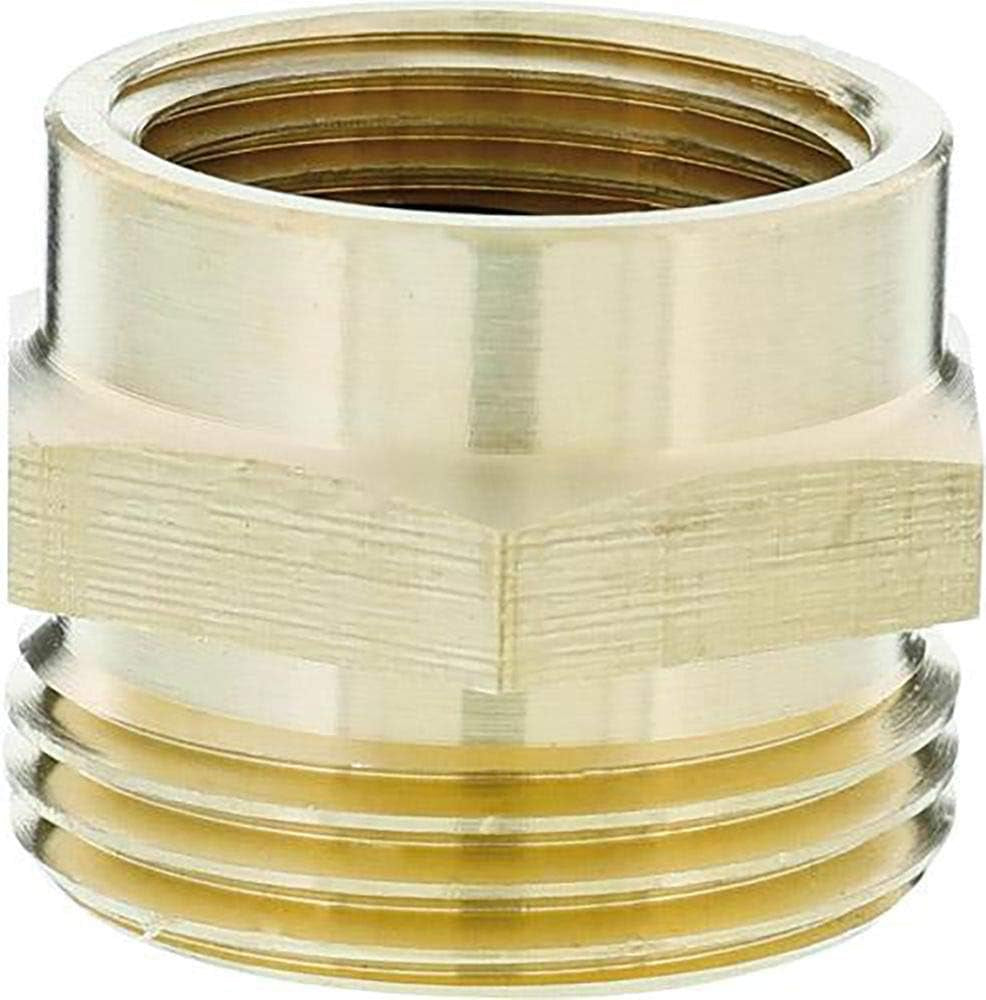 Racor roscado de latón Gardena: conector de latón para conexión por ambos lados, p. a bombas, rosca de tubo 26,5 mm (G 3/4 pulgadas) (7260-20)