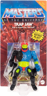 Figura de acción Masters of the Universe Origins Figura coleccionable Trap Jaw, aprox. Juguete popular Big MOTU Villain de 14 cm con 16 articulaciones móviles y accesorios, HYD41, [Multicolor] Figuras de acción Naty Shop