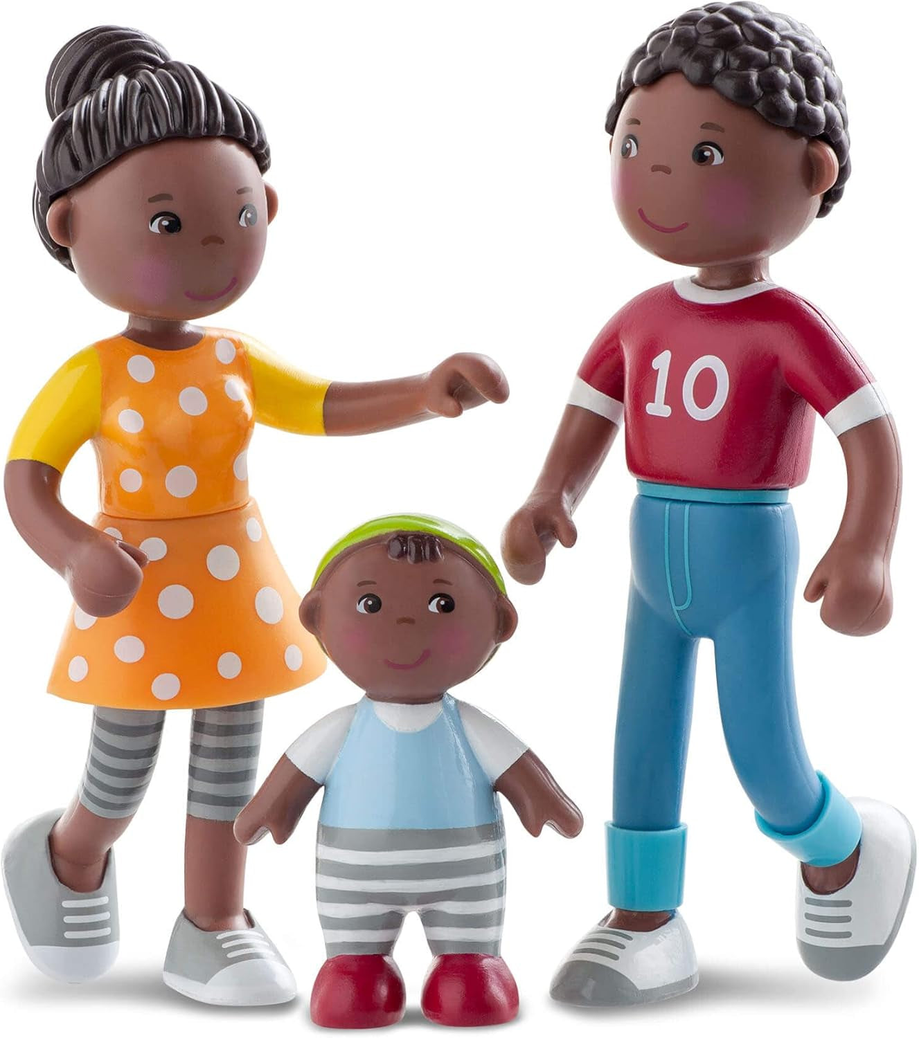 HABA 306696 - Juego de tiempo en familia Little Friends, accesorios flexibles para muñecas, a partir de 3 años