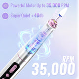 Denabuty Nagelfräser Kabellos, 13 en 1 Fräser Für Gelnägel 35000 U/Min, Elektrische Nagelfeile Professionell Nail Drill, Maniküre Und Pedicüre Set Elektrisch Für Semi Permanent, Acrylnägel DN-2402
