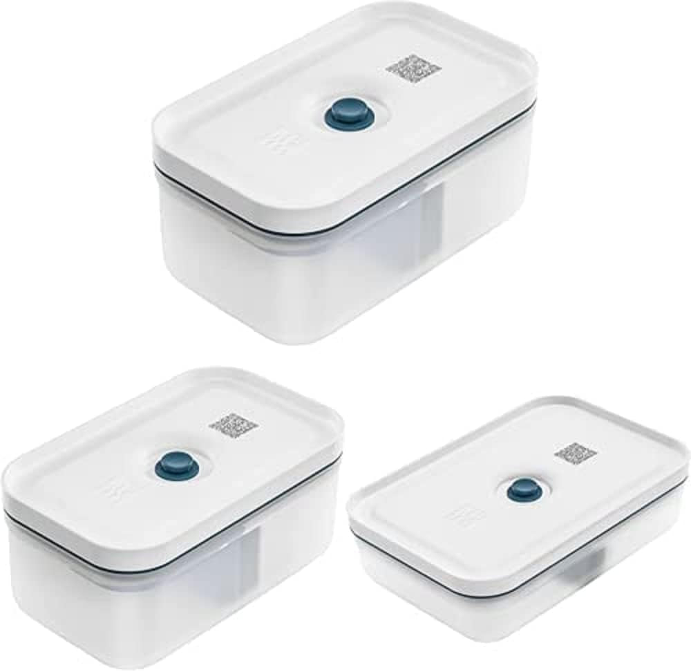 Zwilling Set de fiambreras al vacío Fresh & Save / Almacenamiento en frigorífico, 3 piezas, plástico, semitransparente, cajas de almacenamiento de alimentos La Mer Naty Shop Default Title