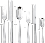 Sambonet 62512-83 Juego de Cubiertos Planos Monoblock, 36 Piezas, Acero Inoxidable 18/10, Apto para Lavavajillas Cocina Naty Shop