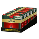 Jacobs Kaffeekapseln Lungo Classico, Megapack XXL, Intensidad 6/12, 5 x 40 Getränke, Nespresso* compatible Kaffee Kapseln, 200 Kapseln