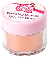 Funcakes Sparkle Dust Dazzling Bronze: Colorante alimentario en polvo brillante para decorar tartas, certificado Halal