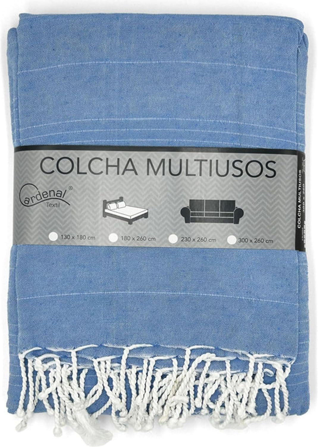 ECOMMERC3 colcha multifuncional, tamaño 300 X 260 cm, para sofá o cama, colcha multifuncional azul, decorativa para sofá, cama, manta para sofá, ligera y elegante, azul Camas y Mantas Besuche den ECOMMERC3-Store