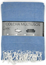 ECOMMERC3 colcha multifuncional, tamaño 300 X 260 cm, para sofá o cama, colcha multifuncional azul, decorativa para sofá, cama, manta para sofá, ligera y elegante, azul Camas y Mantas Besuche den ECOMMERC3-Store