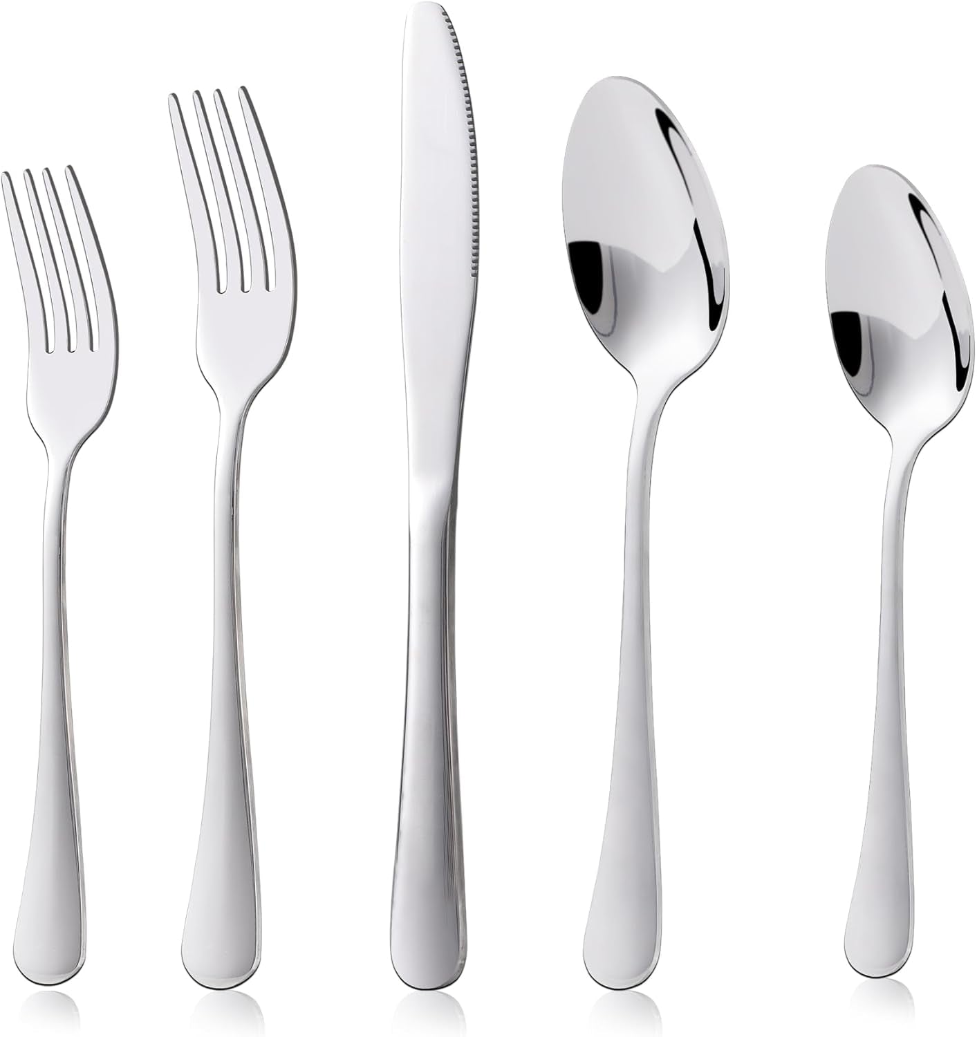 Juego de cubiertos Kitchenboss para 6 personas: Juego de cubiertos 20 o 30 piezas Kitchen Naty Shop Plata 20 piezas