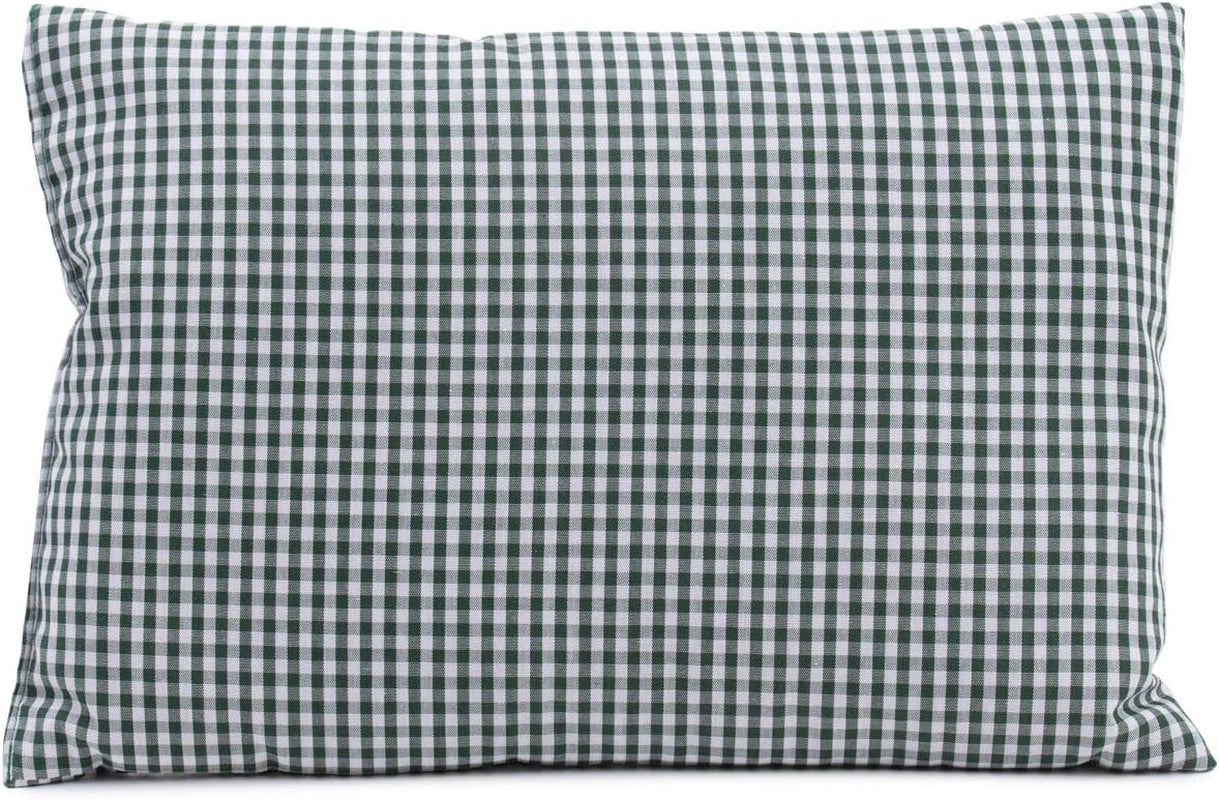 Gözze - Almohada con aroma a hierbas, relleno de mezcla de hierbas 200 g, funda 100% algodón, 30 x 20 cm - Almohadas estándar Plaid Green Naty Shop