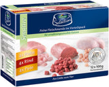 Dehner Premium Katzenfutter Sensitive Multipack, Nassfutter, para Katzen sensibles, je 4 x Huhn / Rind / Pute, 12 x 100 g Bolsa (1,2 kg)