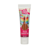 Colorante alimentario Funcakes, gel marrón: Colorante alimentario altamente concentrado para masas, natas, fondant y mazapanes. Fácil dosificación. Una sola gota para crear colores vibrantes. Halal. 30 gramos.