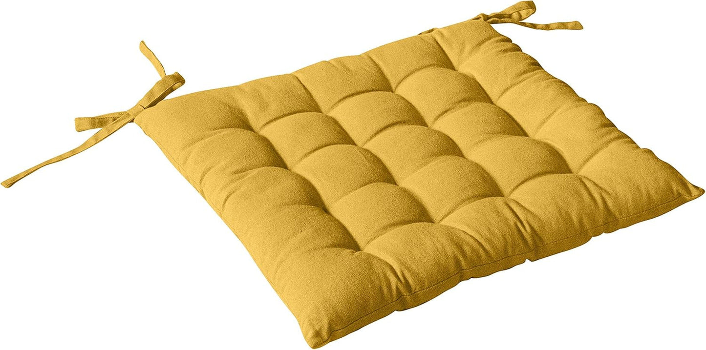 Edredón con 4 bolitas, yute, 90 X 190 Cm, arcilla, 2007AGCHLJT090190, 90 X 190 Cm Edredones y colchas Naty Shop Amarillo